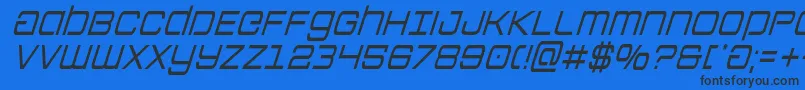 Colonymarinescondital Font – Black Fonts on Blue Background