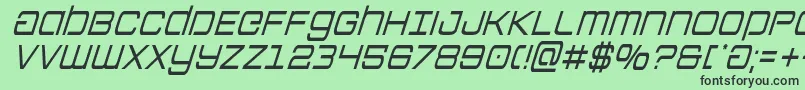 Colonymarinescondital Font – Black Fonts on Green Background