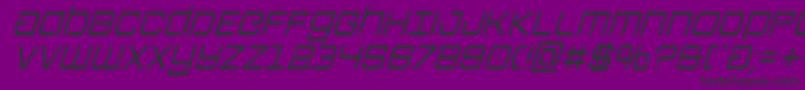フォントColonymarinescondital – 紫の背景に黒い文字