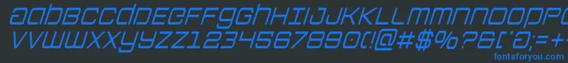 Colonymarinescondital Font – Blue Fonts on Black Background