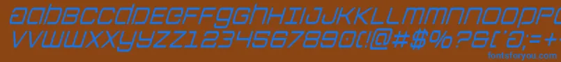 Colonymarinescondital Font – Blue Fonts on Brown Background