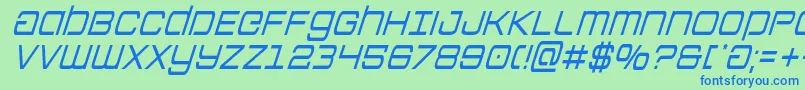 Colonymarinescondital Font – Blue Fonts on Green Background