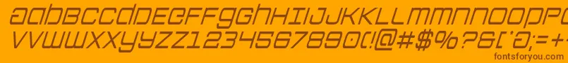 Colonymarinescondital Font – Brown Fonts on Orange Background