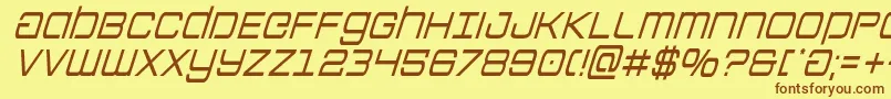 Colonymarinescondital Font – Brown Fonts on Yellow Background