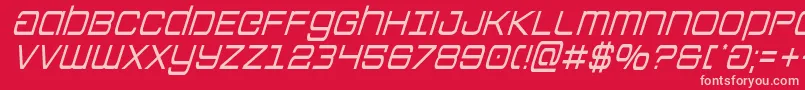 Colonymarinescondital Font – Pink Fonts on Red Background