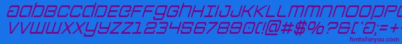 Colonymarinescondital Font – Purple Fonts on Blue Background