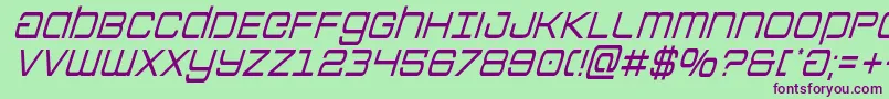 Colonymarinescondital Font – Purple Fonts on Green Background