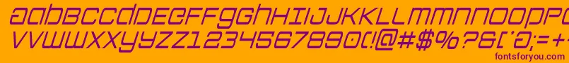 Colonymarinescondital Font – Purple Fonts on Orange Background