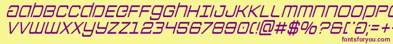 Colonymarinescondital Font – Purple Fonts on Yellow Background