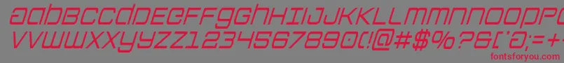 Colonymarinescondital Font – Red Fonts on Gray Background