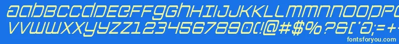 Colonymarinescondital Font – Yellow Fonts on Blue Background