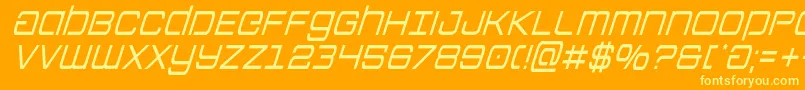 Colonymarinescondital Font – Yellow Fonts on Orange Background