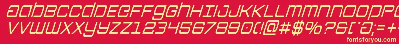 Colonymarinescondital Font – Yellow Fonts on Red Background