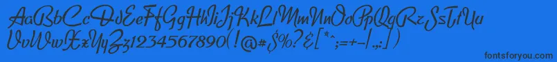 Lfclipped Font – Black Fonts on Blue Background