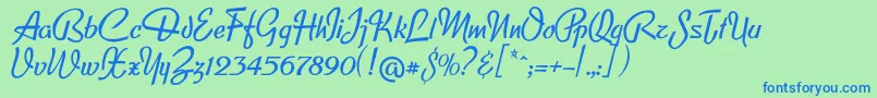 Lfclipped Font – Blue Fonts on Green Background