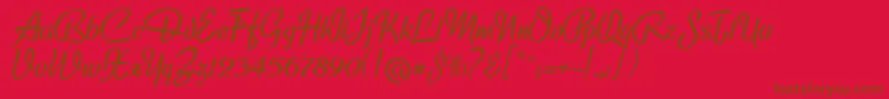 Saiba mais sobre a fonte Lfclipped Fonte Lfclipped – fontes marrons em um fundo vermelho