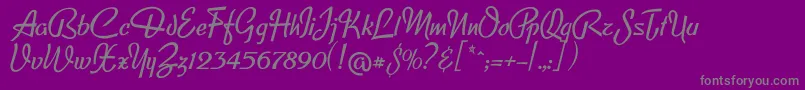 Lfclipped Font – Gray Fonts on Purple Background