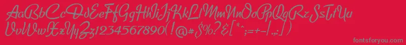Lfclipped Font – Gray Fonts on Red Background
