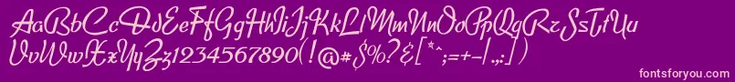 Lfclipped Font – Pink Fonts on Purple Background