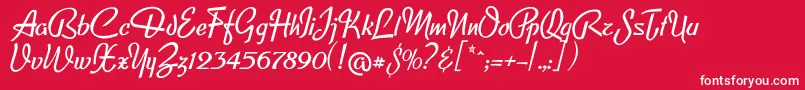 Lfclipped Font – White Fonts on Red Background