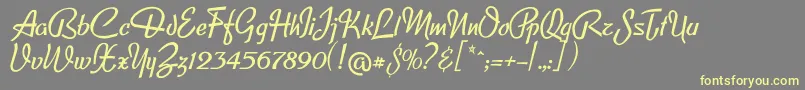 Lfclipped-Schriftart – Gelbe Schriften auf grauem Hintergrund