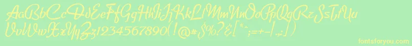Lfclipped Font – Yellow Fonts on Green Background