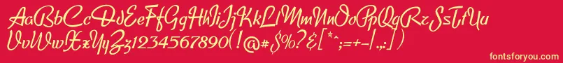 Lfclipped Font – Yellow Fonts on Red Background