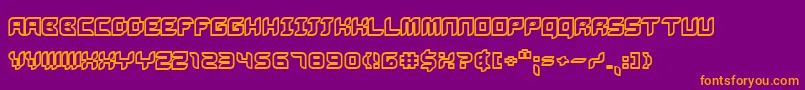 Bug2k Font – Orange Fonts on Purple Background