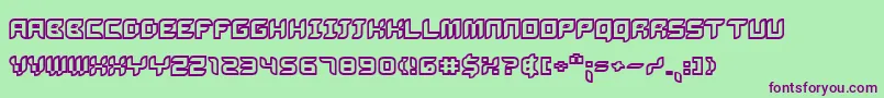 Bug2k Font – Purple Fonts on Green Background