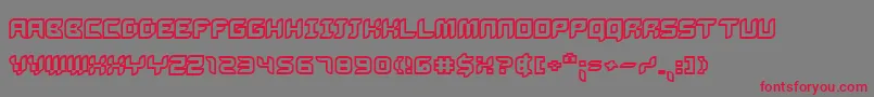 Bug2k Font – Red Fonts on Gray Background