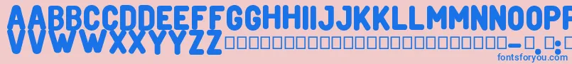 CreditverseFont Font – Blue Fonts on Pink Background