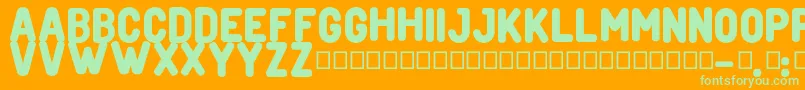 Шрифт CreditverseFont – зелёные шрифты на оранжевом фоне