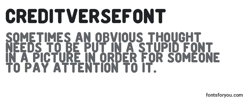 Review of the CreditverseFont Font