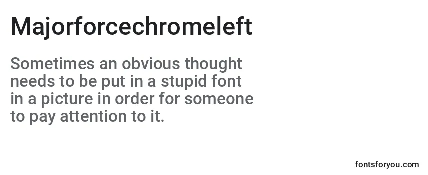 Обзор шрифта Majorforcechromeleft