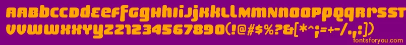 SheaffRegular Font – Orange Fonts on Purple Background