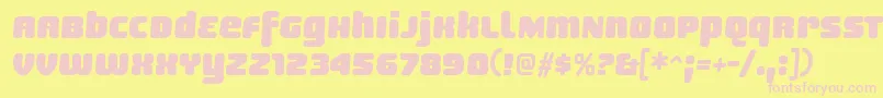 SheaffRegular Font – Pink Fonts on Yellow Background