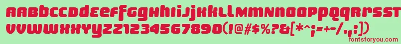 SheaffRegular Font – Red Fonts on Green Background