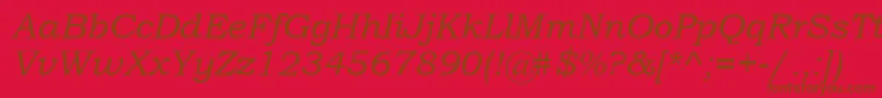 BookmanOldStyleРљСѓСЂСЃРёРІ Font – Brown Fonts on Red Background