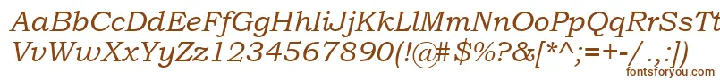 BookmanOldStyleРљСѓСЂСЃРёРІ Font – Brown Fonts on White Background