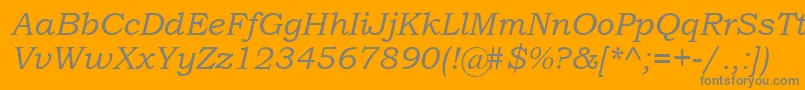 BookmanOldStyleРљСѓСЂСЃРёРІ Font – Gray Fonts on Orange Background