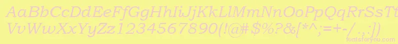 Więcej informacji o czcionce BookmanOldStyleРљСѓСЂСЃРёРІ Czcionka BookmanOldStyleРљСѓСЂСЃРёРІ – różowe czcionki na żółtym tle