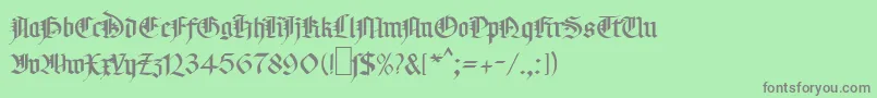 fuente MaGotic – Fuentes Grises Sobre Fondo Verde