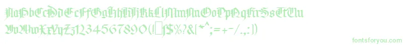 MaGotic Font – Green Fonts on White Background