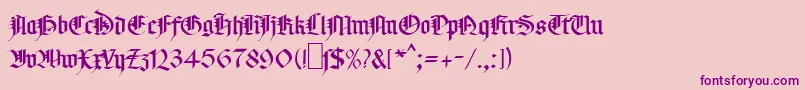 MaGotic Font – Purple Fonts on Pink Background