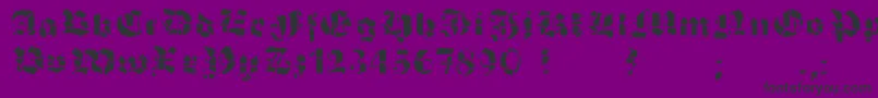 GrobehandF-Schriftart – Schwarze Schriften auf violettem Hintergrund