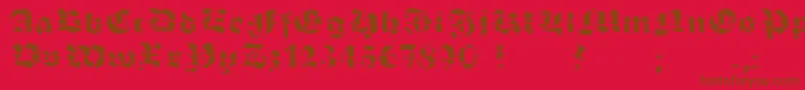 GrobehandF Font – Brown Fonts on Red Background