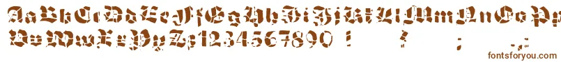 GrobehandF Font – Brown Fonts on White Background