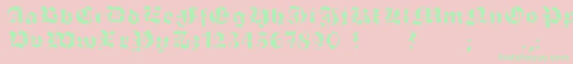 GrobehandF Font – Green Fonts on Pink Background