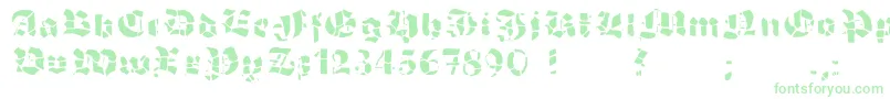 GrobehandF Font – Green Fonts on White Background
