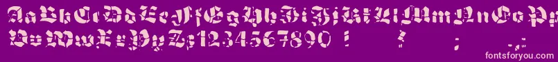 GrobehandF Font – Pink Fonts on Purple Background